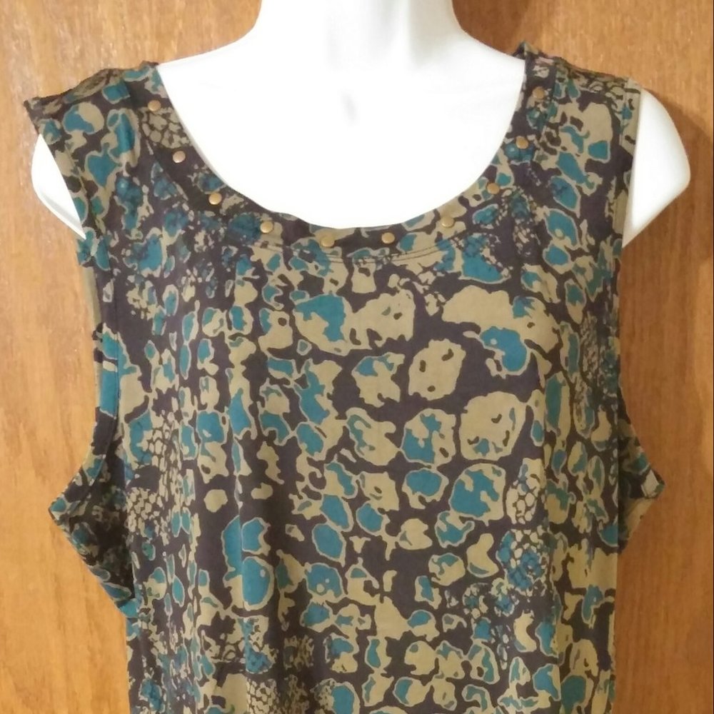 Avon Abstract Leopard Print Top - Misses XL
